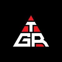 design del logo della lettera del triangolo tgr con forma triangolare. tgr triangolo logo design monogramma. modello di logo vettoriale triangolo tgr con colore rosso. tgr logo triangolare logo semplice, elegante e lussuoso.