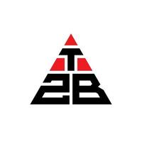 tzb triangolo lettera logo design con forma triangolare. tzb triangolo logo design monogramma. modello di logo vettoriale triangolo tzb con colore rosso. logo triangolare tzb logo semplice, elegante e lussuoso.