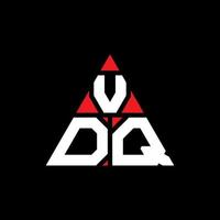 design del logo della lettera del triangolo vdq con forma triangolare. monogramma di design del logo del triangolo vdq. modello di logo vettoriale triangolo vdq con colore rosso. logo triangolare vdq logo semplice, elegante e lussuoso.
