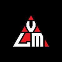 design del logo della lettera del triangolo vlm con forma triangolare. monogramma di design del logo del triangolo vlm. modello di logo vettoriale triangolo vlm con colore rosso. logo triangolare vlm logo semplice, elegante e lussuoso.
