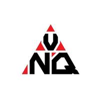 design del logo della lettera del triangolo vnq con forma triangolare. monogramma di design del logo del triangolo vnq. modello di logo vettoriale triangolo vnq con colore rosso. logo triangolare vnq logo semplice, elegante e lussuoso.