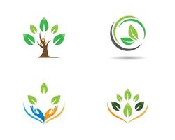 set di illustrazione logo ecologia vettore