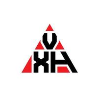 design del logo della lettera del triangolo vxh con forma triangolare. monogramma di design del logo del triangolo vxh. modello di logo vettoriale triangolo vxh con colore rosso. logo triangolare vxh logo semplice, elegante e lussuoso.