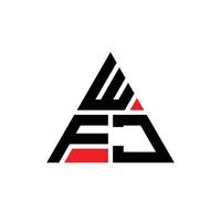 logo della lettera del triangolo wfj con forma triangolare. wfj triangolo logo design monogramma. modello di logo vettoriale triangolo wfj con colore rosso. logo triangolare wfj logo semplice, elegante e lussuoso. wfj