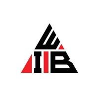 design del logo della lettera triangolare wib con forma triangolare. monogramma wib triangolo logo design. modello di logo vettoriale triangolo wib con colore rosso. logo triangolare wib logo semplice, elegante e lussuoso. wib