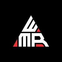 logo della lettera del triangolo wmr con forma triangolare. Monogramma di design del logo del triangolo wmr. modello di logo vettoriale triangolo wmr con colore rosso. logo triangolare wmr logo semplice, elegante e lussuoso.