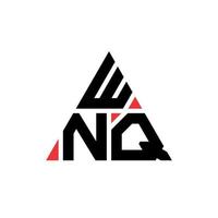 design del logo della lettera triangolare wnq con forma triangolare. wnq triangolo logo design monogramma. modello di logo vettoriale triangolo wnq con colore rosso. logo triangolare wnq logo semplice, elegante e lussuoso.