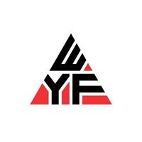 wyf triangolo lettera logo design con forma triangolare. wyf triangolo logo design monogramma. modello di logo vettoriale triangolo wyf con colore rosso. logo triangolare wyf logo semplice, elegante e lussuoso.