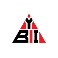 design del logo della lettera triangolare ybi con forma triangolare. monogramma di design del logo del triangolo ybi. modello di logo vettoriale triangolo ybi con colore rosso. logo triangolare ybi logo semplice, elegante e lussuoso.