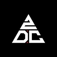 logo lettera triangolare zdc con forma triangolare. zdc triangolo logo design monogramma. modello di logo vettoriale triangolo zdc con colore rosso. logo triangolare zdc logo semplice, elegante e lussuoso.