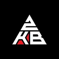 zkb triangolo logo design lettera con forma triangolare. zkb triangolo logo design monogramma. modello di logo vettoriale triangolo zkb con colore rosso. zkb logo triangolare logo semplice, elegante e lussuoso.