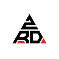 zrd triangolo lettera logo design con forma triangolare. zrd triangolo logo design monogramma. modello di logo vettoriale triangolo zrd con colore rosso. zrd logo triangolare logo semplice, elegante e lussuoso.