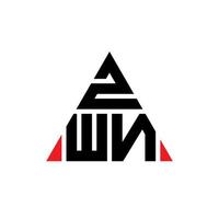 logo della lettera triangolare zwn con forma triangolare. zwn triangolo logo design monogramma. modello di logo vettoriale triangolo zwn con colore rosso. zwn logo triangolare logo semplice, elegante e lussuoso.