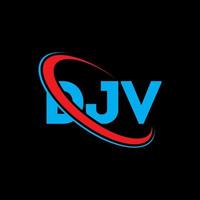 logo DJ. lettera djv. design del logo della lettera djv. iniziali logo djv legate a cerchio e logo monogramma maiuscolo. tipografia djv per il marchio tecnologico, commerciale e immobiliare. vettore