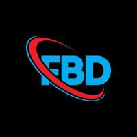 logo fbd. lettera fbd. design del logo della lettera fbd. iniziali logo fbd legate a cerchio e logo monogramma maiuscolo. tipografia fbd per il marchio tecnologico, aziendale e immobiliare. vettore