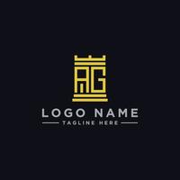 ispirazione per il design del logo per le aziende dalle lettere iniziali dell'icona del logo ag. -vettore vettore