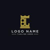 ispirazione per il design del logo per le aziende dalle lettere iniziali dell'icona del logo bl. -vettore vettore