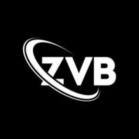 logo zvb. lettera zvb. design del logo della lettera zvb. iniziali logo zvb legate a cerchio e logo monogramma maiuscolo. tipografia zvb per marchio tecnologico, commerciale e immobiliare. vettore