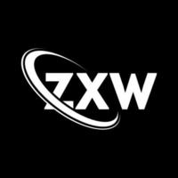 logo zxw. lettera zxw. zxw lettera logo design. iniziali zxw logo collegate con cerchio e logo monogramma maiuscolo. tipografia zxw per il marchio tecnologico, commerciale e immobiliare. vettore