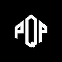 design del logo della lettera pqp con forma poligonale. design del logo a forma di poligono e cubo pqp. pqp esagono logo modello vettoriale colori bianco e nero. monogramma pqp, logo aziendale e immobiliare.