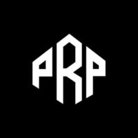 design del logo della lettera prp con forma poligonale. prp poligono e design del logo a forma di cubo. modello di logo vettoriale esagonale prp colori bianco e nero. monogramma prp, logo aziendale e immobiliare.