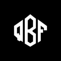 design del logo della lettera qbf con forma poligonale. qbf poligono e design del logo a forma di cubo. qbf modello di logo vettoriale esagonale colori bianco e nero. monogramma qbf, logo aziendale e immobiliare.