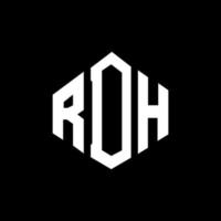 rdh lettera logo design con forma poligonale. rdh poligono e design del logo a forma di cubo. rdh modello di logo vettoriale esagonale colori bianco e nero. monogramma rdh, logo aziendale e immobiliare.