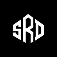 srd lettera logo design con forma poligonale. srd poligono e design del logo a forma di cubo. srd esagono vettore logo modello colori bianco e nero. monogramma srd, logo aziendale e immobiliare.