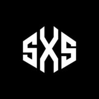 design del logo della lettera sxs con forma poligonale. sxs poligono e design del logo a forma di cubo. sxs modello di logo vettoriale esagonale colori bianco e nero. monogramma sxs, logo aziendale e immobiliare.