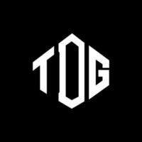 tdg lettera logo design con forma poligonale. tdg poligono e design del logo a forma di cubo. tdg modello di logo vettoriale esagonale colori bianco e nero. monogramma tdg, logo aziendale e immobiliare.