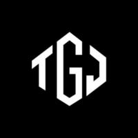 tgj lettera logo design con forma poligonale. tgj poligono e design del logo a forma di cubo. tgj modello di logo vettoriale esagonale colori bianco e nero. monogramma tgj, logo aziendale e immobiliare.