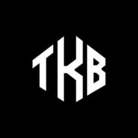 tkb lettera logo design con forma poligonale. tkb poligono e design del logo a forma di cubo. tkb modello di logo vettoriale esagonale colori bianco e nero. monogramma tkb, logo aziendale e immobiliare.