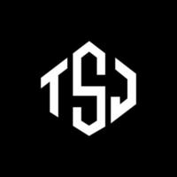 tsj lettera logo design con forma poligonale. tsj poligono e design del logo a forma di cubo. tsj modello di logo vettoriale esagonale colori bianco e nero. tsj monogramma, logo aziendale e immobiliare.