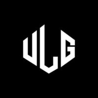 design del logo della lettera ulg con forma poligonale. design del logo a forma di poligono e cubo ulg. modello di logo vettoriale esagonale ulg colori bianco e nero. monogramma ulg, logo aziendale e immobiliare.
