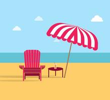 Vettore libero della sedia della spiaggia di Adirondack