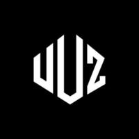 design del logo della lettera uuz con forma poligonale. uuz poligono e design del logo a forma di cubo. uuz modello di logo vettoriale esagonale colori bianco e nero. monogramma uuz, logo aziendale e immobiliare.