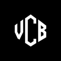 design del logo della lettera vcb con forma poligonale. design del logo a forma di poligono e cubo vcb. modello di logo vettoriale esagonale vcb colori bianco e nero. monogramma vcb, logo aziendale e immobiliare.