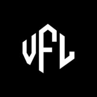 design del logo della lettera vfl con forma poligonale. vfl poligono e design del logo a forma di cubo. vfl logo vettoriale esagonale modello bianco e nero. monogramma vfl, logo aziendale e immobiliare.