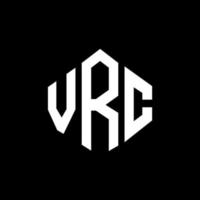 design del logo della lettera vrc con forma poligonale. vrc poligono e design del logo a forma di cubo. modello di logo vettoriale esagonale vrc colori bianco e nero. monogramma vrc, logo aziendale e immobiliare.