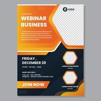 modello di poster aziendale per webinar vettore