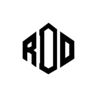 design del logo della lettera rdo con forma poligonale. rdo poligono e design del logo a forma di cubo. modello di logo vettoriale esagonale rdo colori bianco e nero. monogramma rdo, logo aziendale e immobiliare.