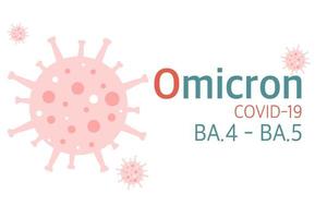 illustrazione vettoriale, infografica.5 sintomi della variante omicron, icona piatta. vettore