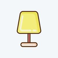 lampada da tavolo icona. adatto per il simbolo della casa. stile piatto. design semplice modificabile. vettore del modello di progettazione. semplice illustrazione