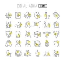 icone della linea vettoriale di eid al-adha