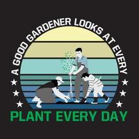 design della maglietta per piantare alberi vettore