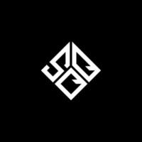 design del logo della lettera sqq su sfondo nero. sqq creative iniziali lettera logo concept. disegno della lettera sqq. vettore