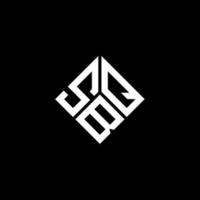 sbq lettera logo design su sfondo nero. sbq creative iniziali lettera logo concept. disegno della lettera sbq. vettore
