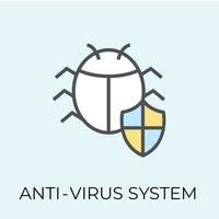 concetti antivirus alla moda vettore