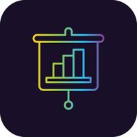 icona del gradiente di presentazione vettore