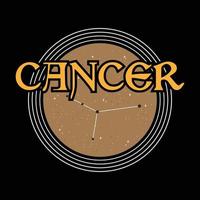 disegno della maglietta del cancro vettore
